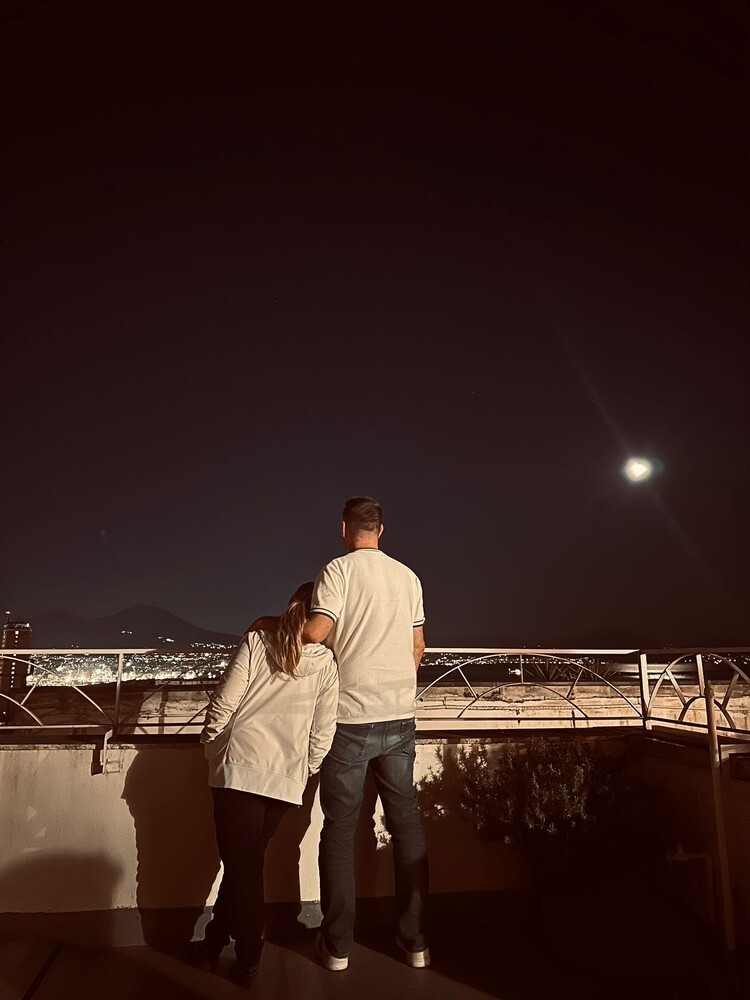 Challi on the Rooftop at Night