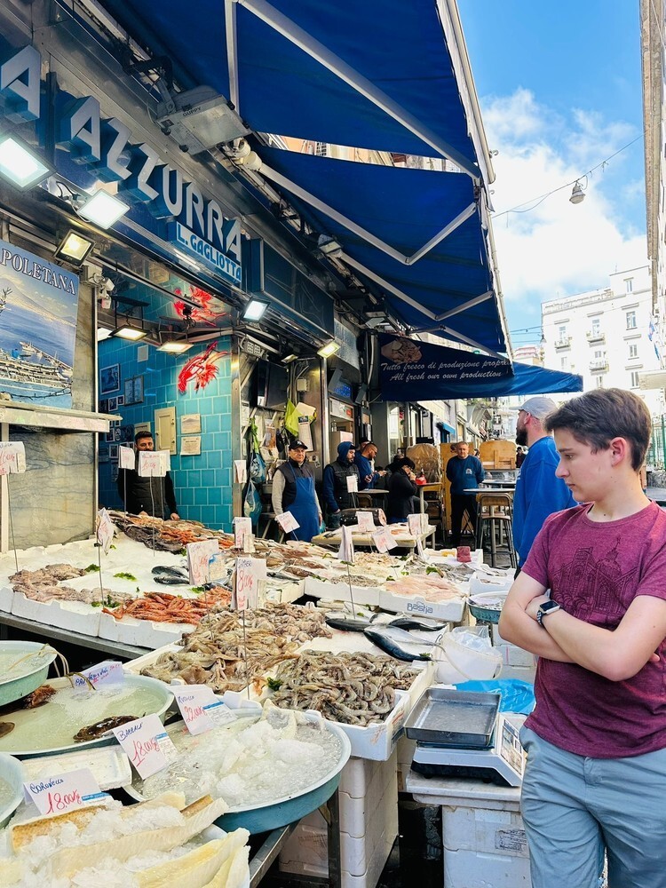 Seb Admiring the Market