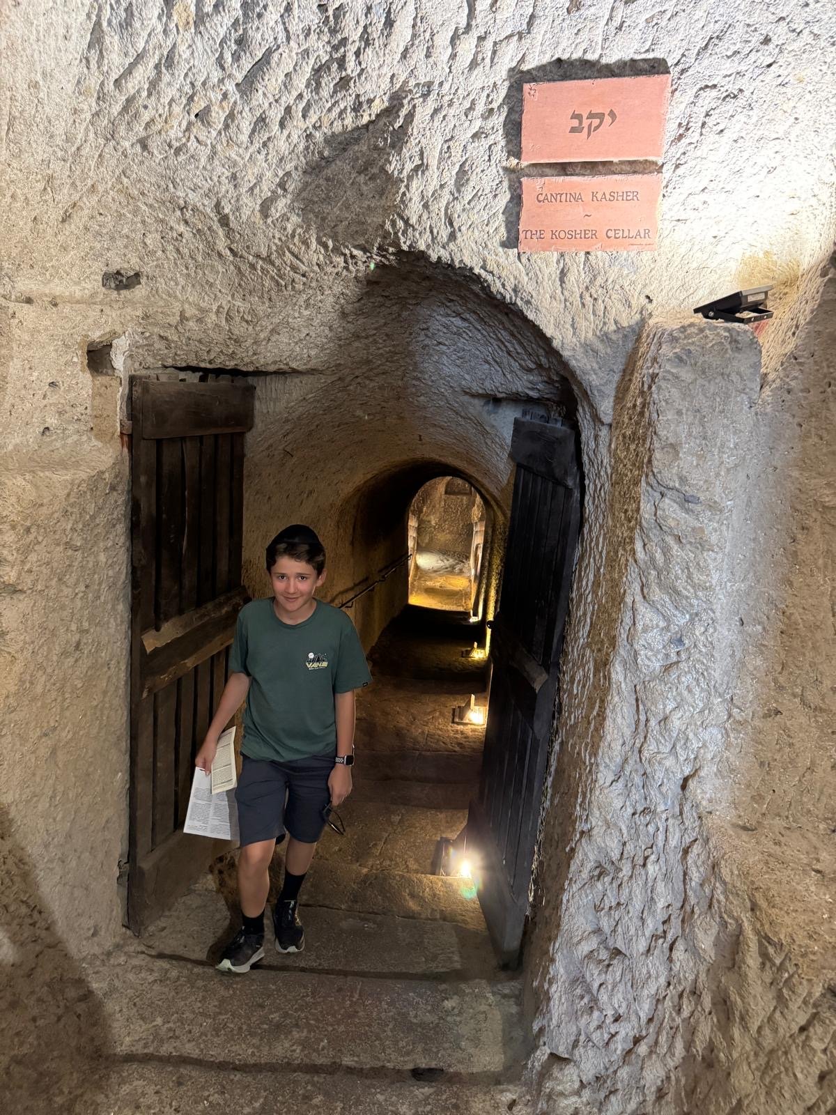 Seb in the Kosher Wine Cellar