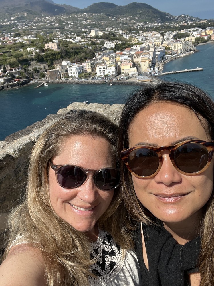 Alli and Vip at the Aragonese Castle