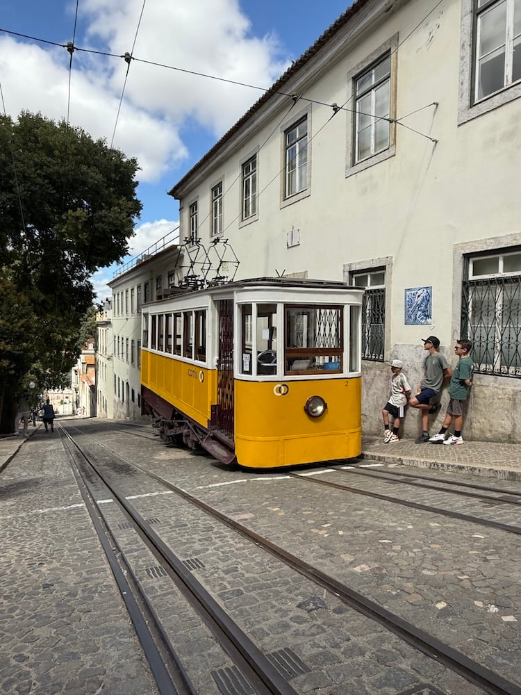 Boys at the Gloria Funicular