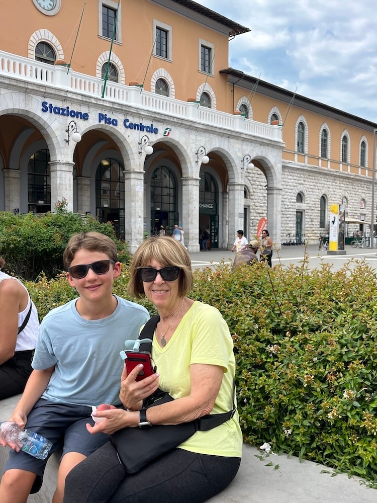 Arrival in Pisa