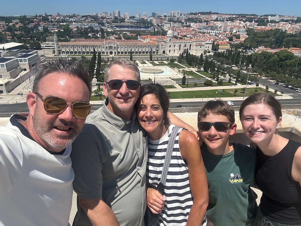 Atop the Monument of the Discoverers