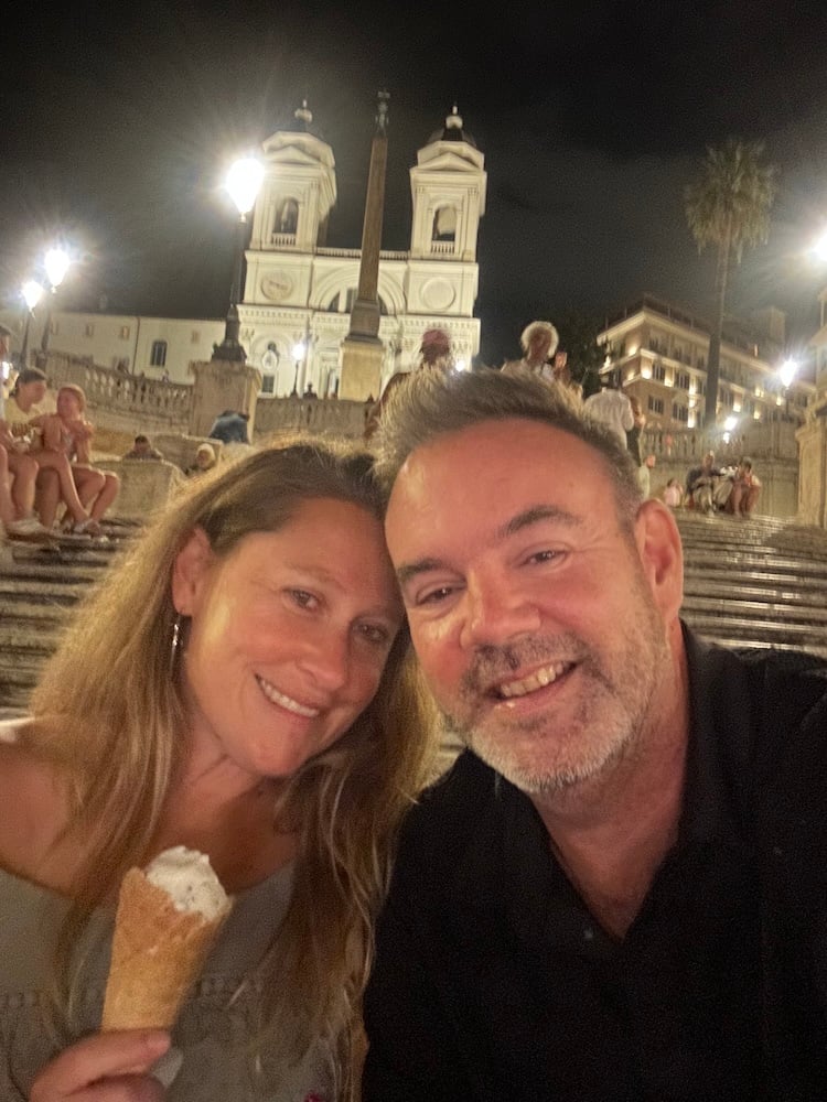 Gelato in the Spanish Steps