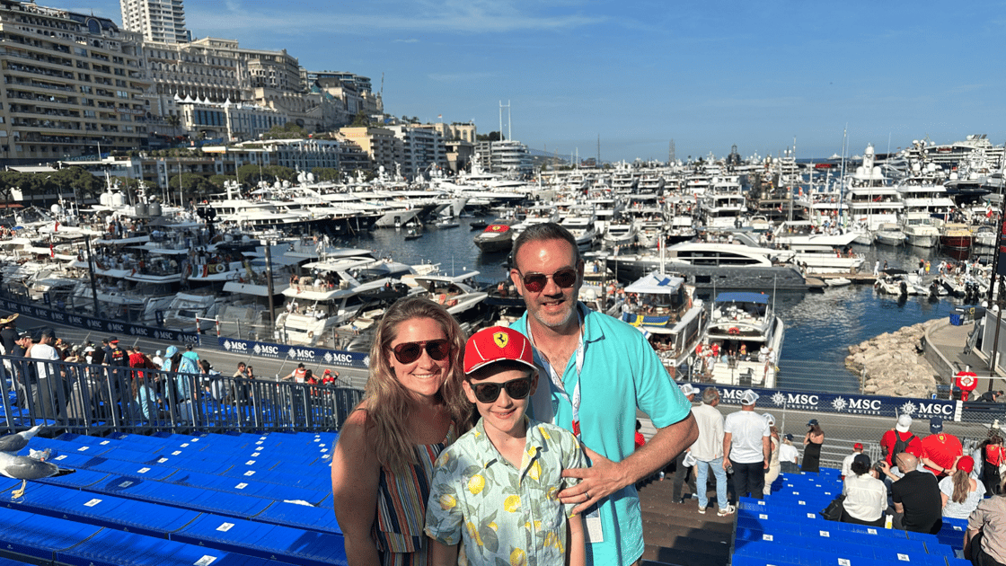 challi and seb at monaco grand prix