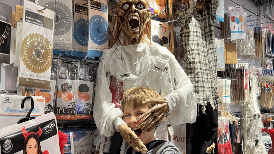 sebastian and a ghoul on halloween