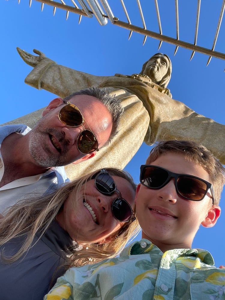 Family Photo with Cristo Rei